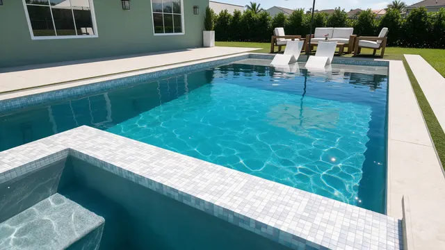 Render of the Feliciano pool and spa, view 07 (day view)
